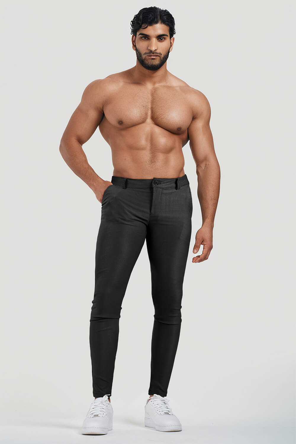 Mens Casual Black Trouser