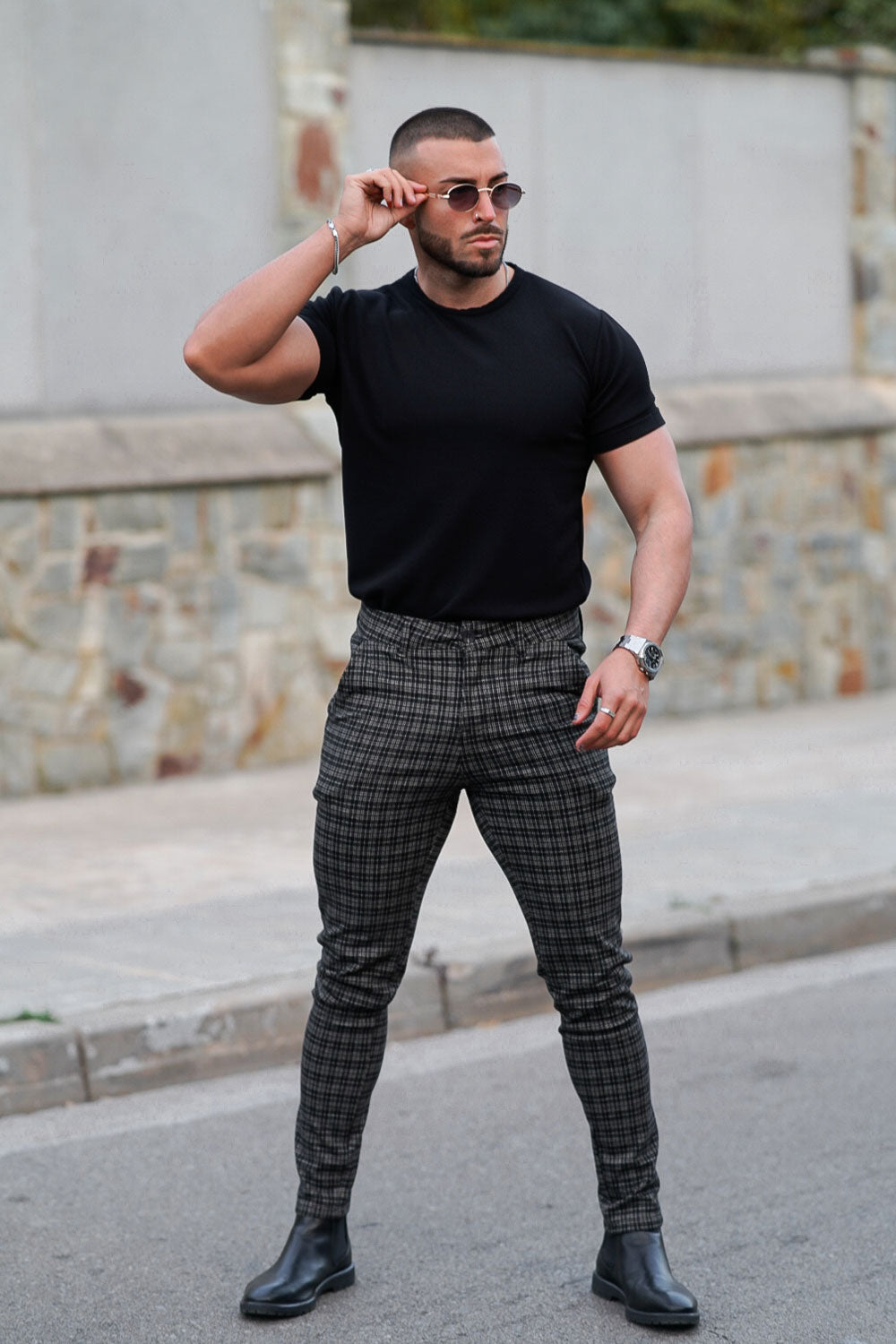 Glen Plaid Pants