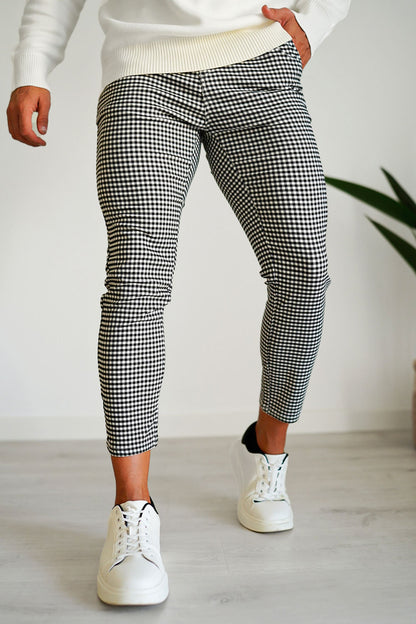 men's plaid chino plants