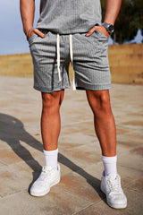 Men's Casual Sets - Stripe & Grey