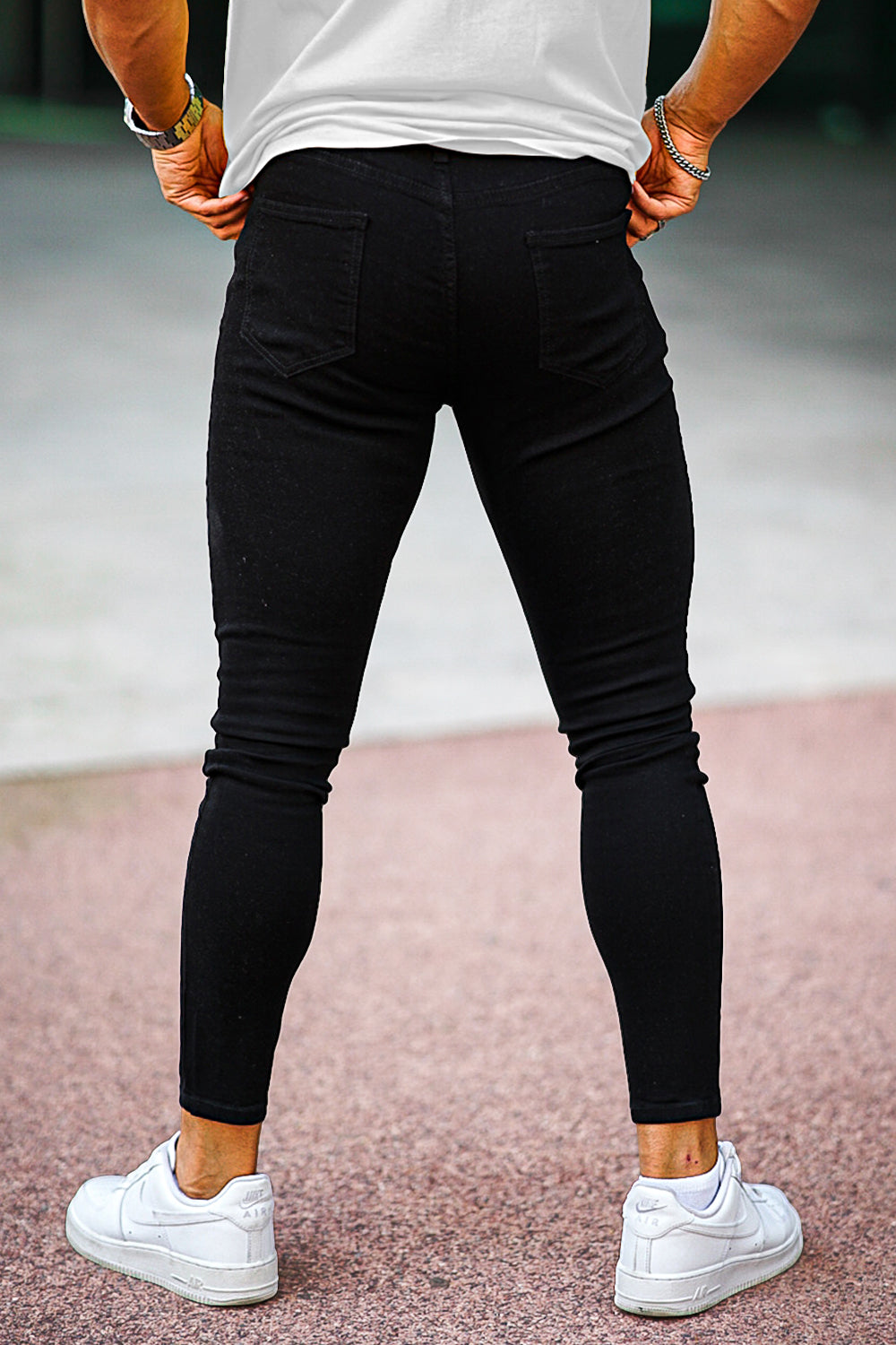 tight black jeans