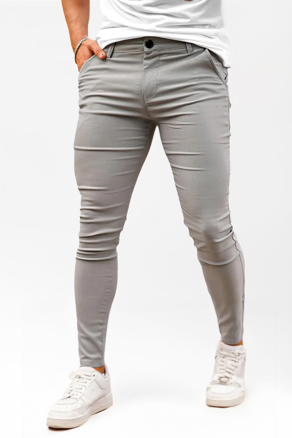 Men's Light Grey Chino Pant - High Resilience