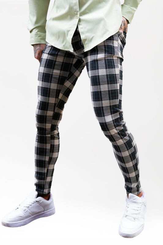 Men's Skinny Pants - Plaid