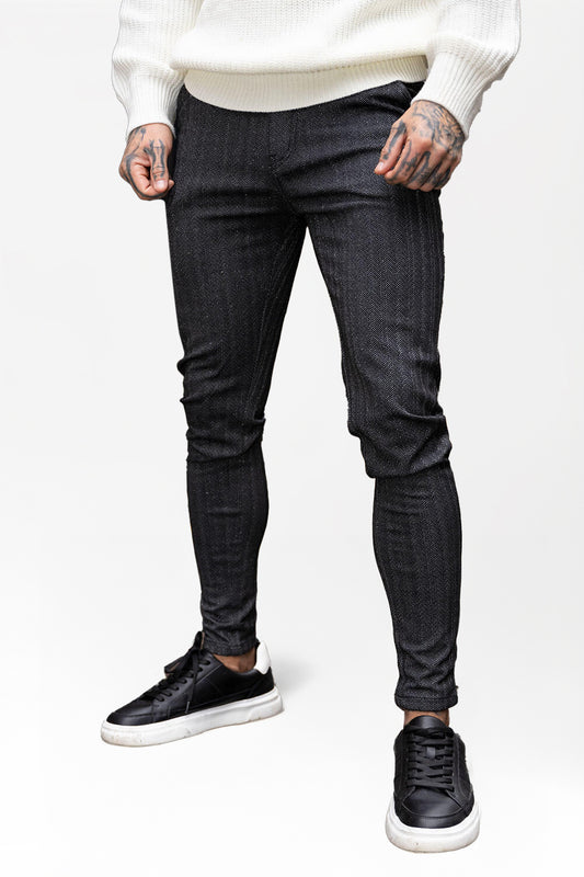 Men's Black Skinny Pants