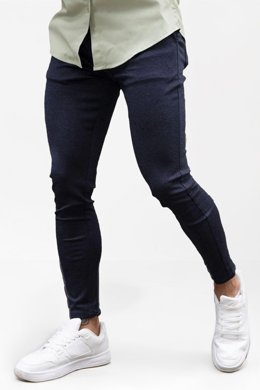 Men's High-Stretch Navy Blue Pants