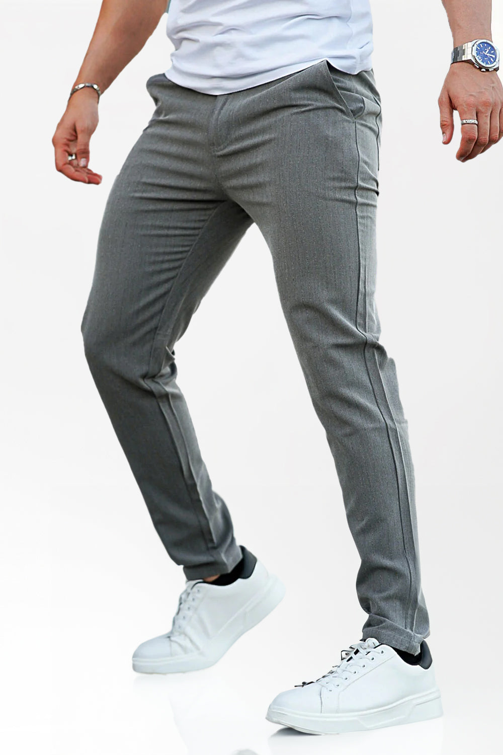 Men's Gray Skinny Pants