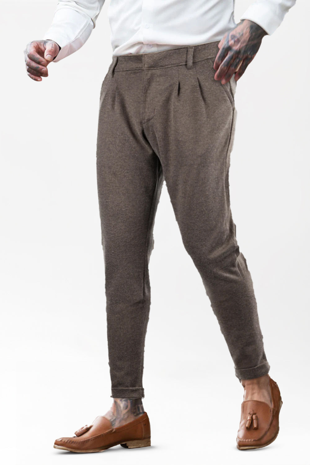 Relaxed Pants - Brown