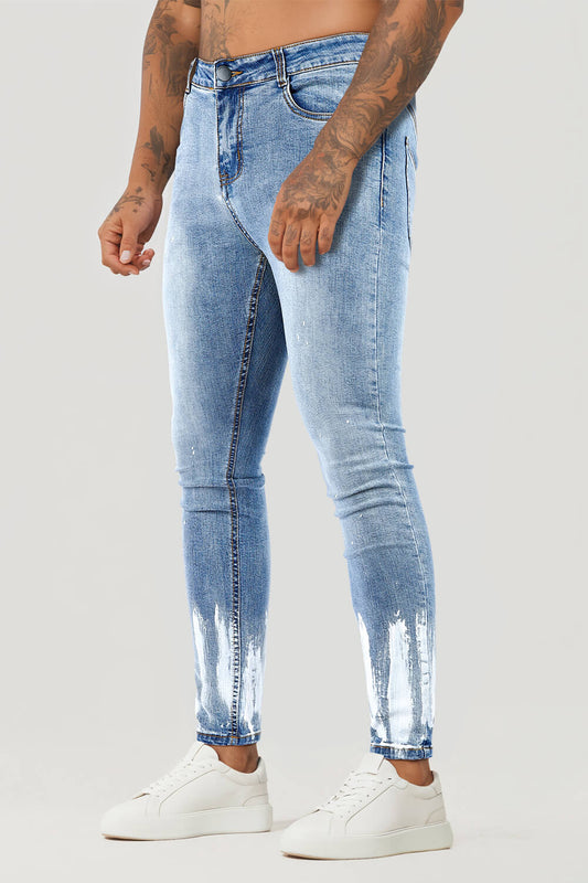 Jean skinny bleu clair tendance