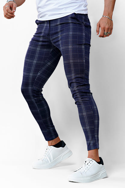 Vintage Chino Pants - Purple check