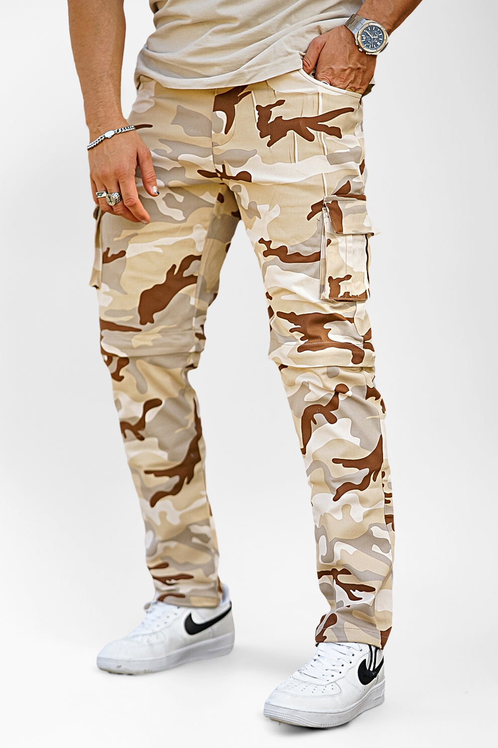 Pantalón Match Wild Cargo de camuflaje para hombre