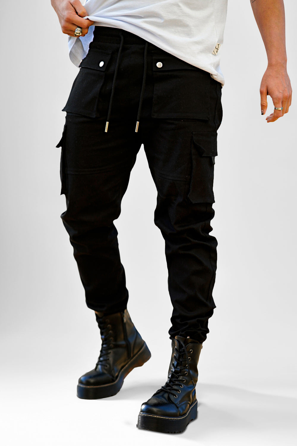 men's black cargo pants