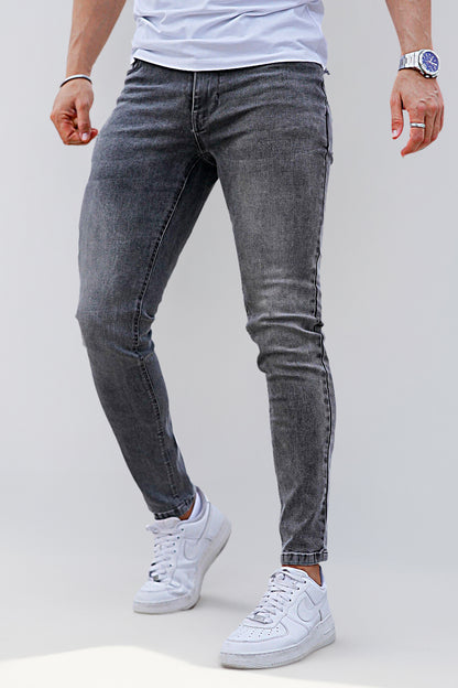 Kaufen Sie 2 dunkelgraue, verwaschene Skinny-Jeans für Herren mit kostenlosem Versand