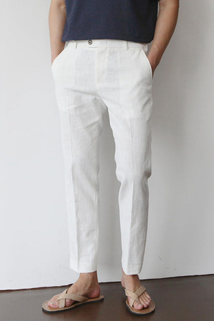 Men's Linen Lightweight Pant - White