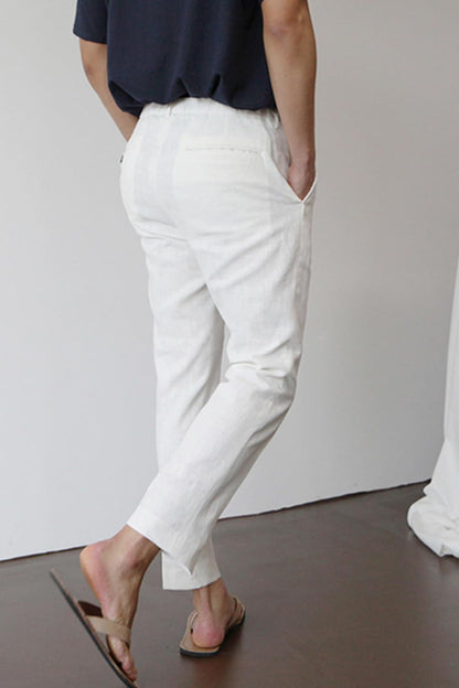 Men's Linen Lightweight Pant - White