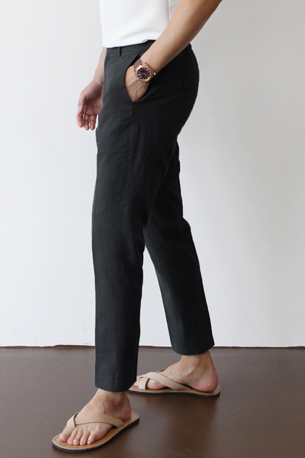 Men's Linen Lightweight Pant - Black