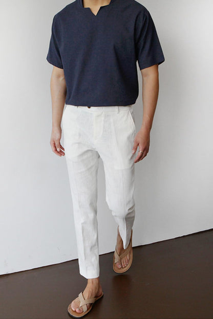 Men's Linen Lightweight Pant - White