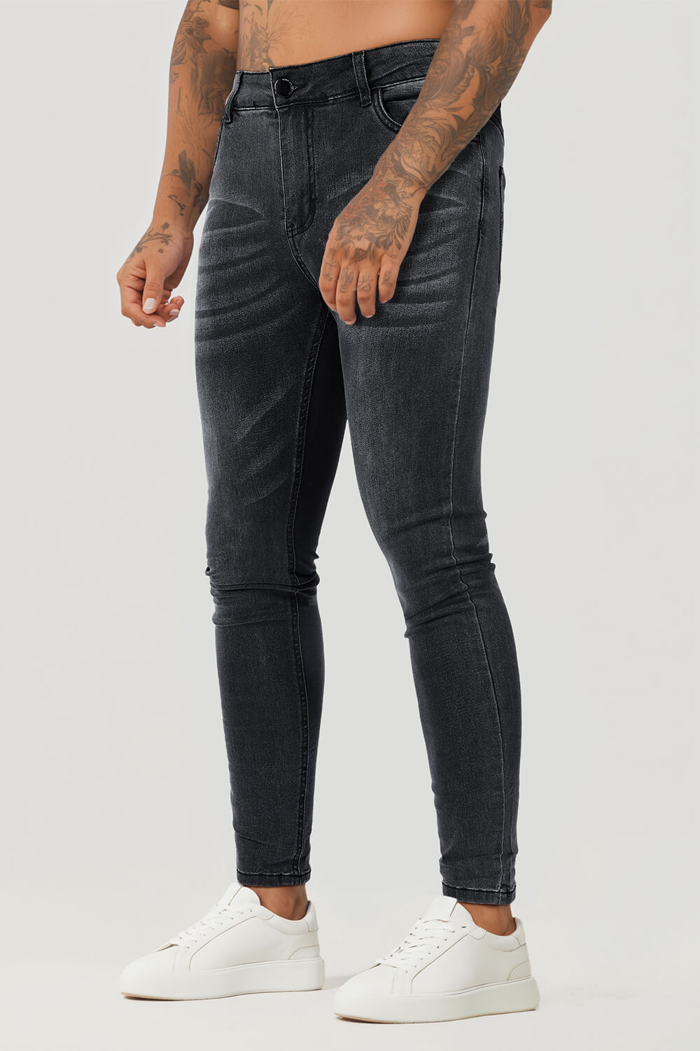 JEANS SKINNY GRIS HOMBRE STRETCH