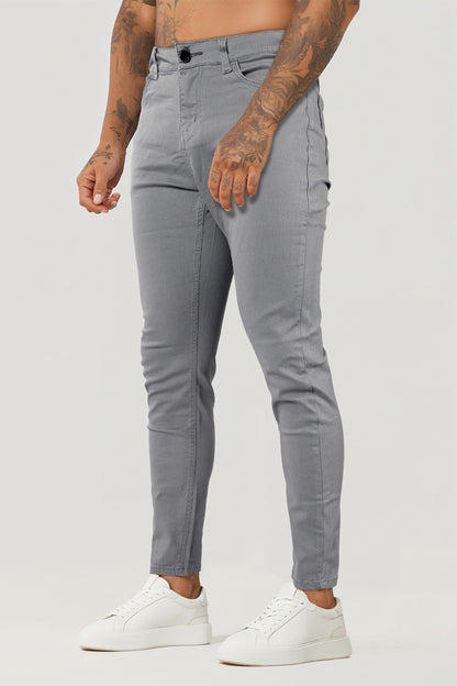 Men's Light Gray Skinny Jean