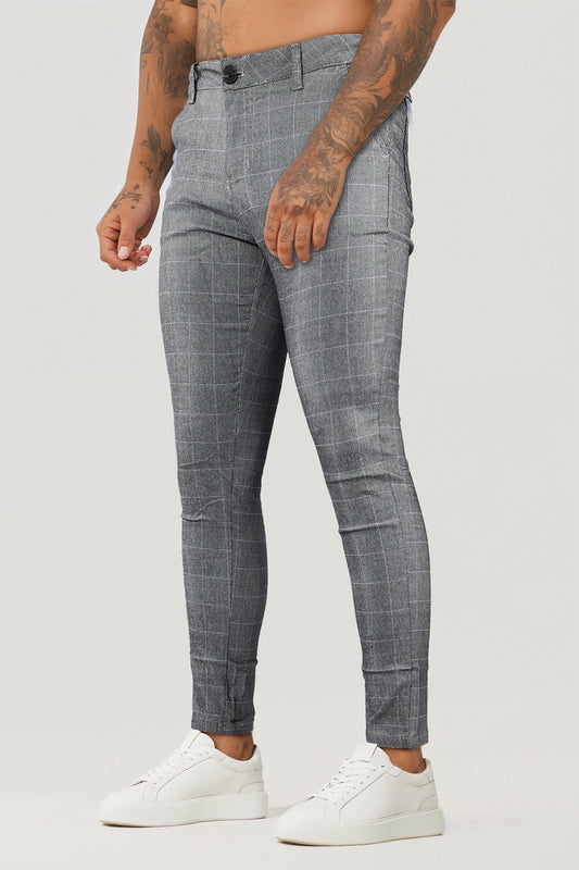 Men's Light Grey Pant - High stretch