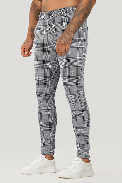 Men's Grey Check Trouser