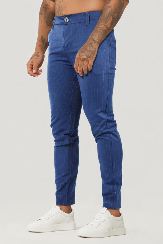 Mens Navy Blue Skinny Pant