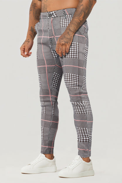 Men's Relaxed Pant - Black And White Lattice