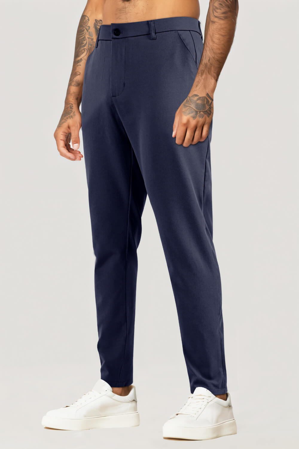 Pantalon skinny coupe décontractée pour hommes - Bleu marine