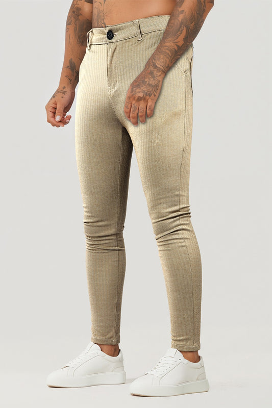 Mens Skinny Pant - Light Khaki