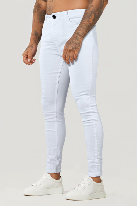 Mens Skinny Jean - White & Comfortable