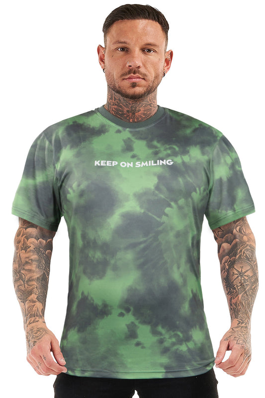 T-shirt girocollo da uomo GINGTTO-Verde