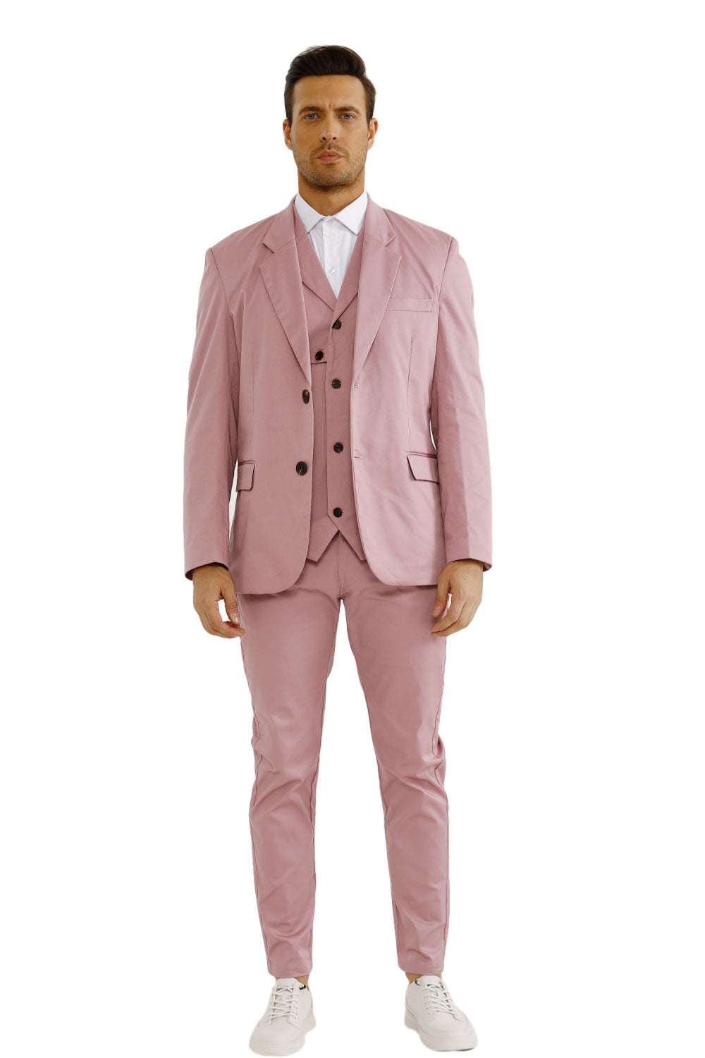 men's pink suit