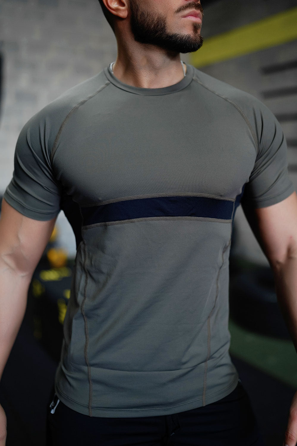 JARKADA Mens Athletic Shirts Short Sleeve Compression T Shirts for Men-GREY