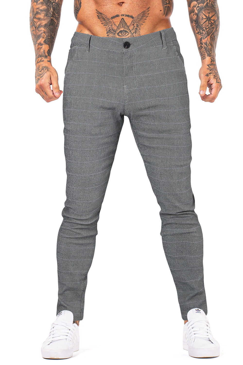 men's light grey chinos