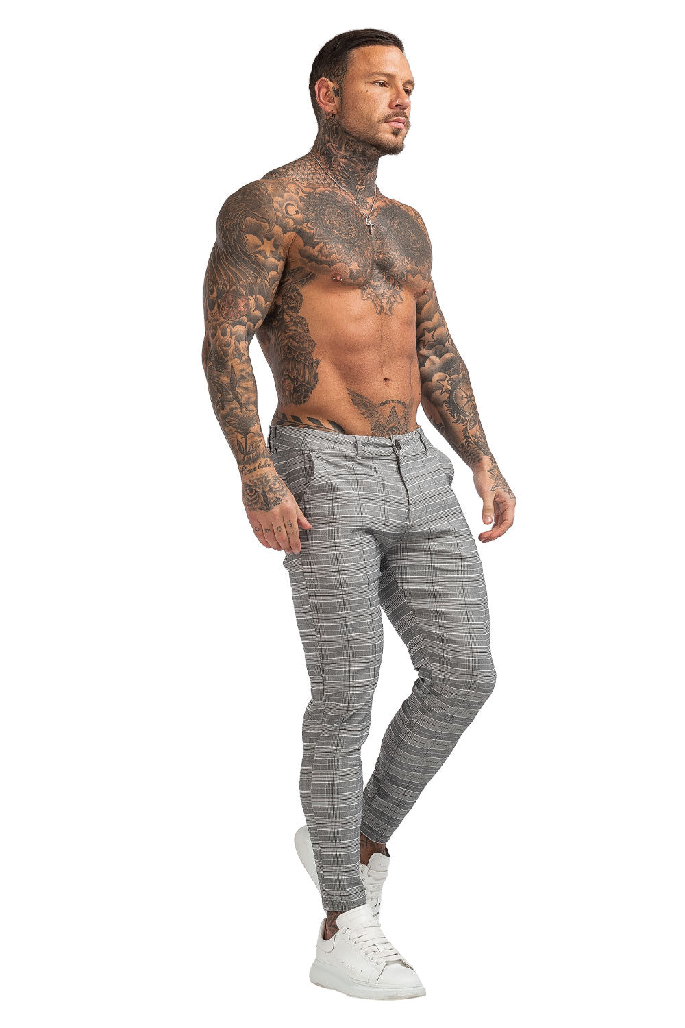 men's slim grey chinos