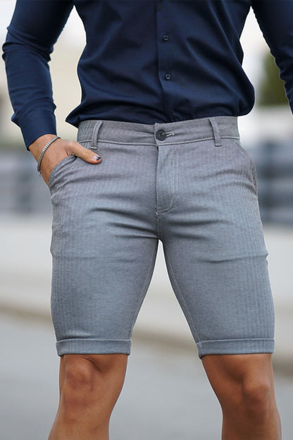 men's blue chino shorts