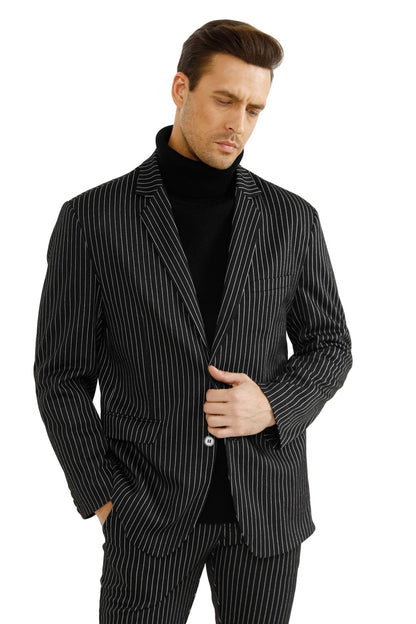 men's striped suit