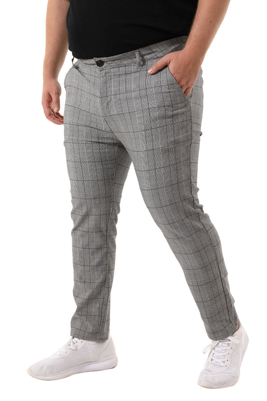 GINGTTO new men's casual plaid twill pants(B&T)