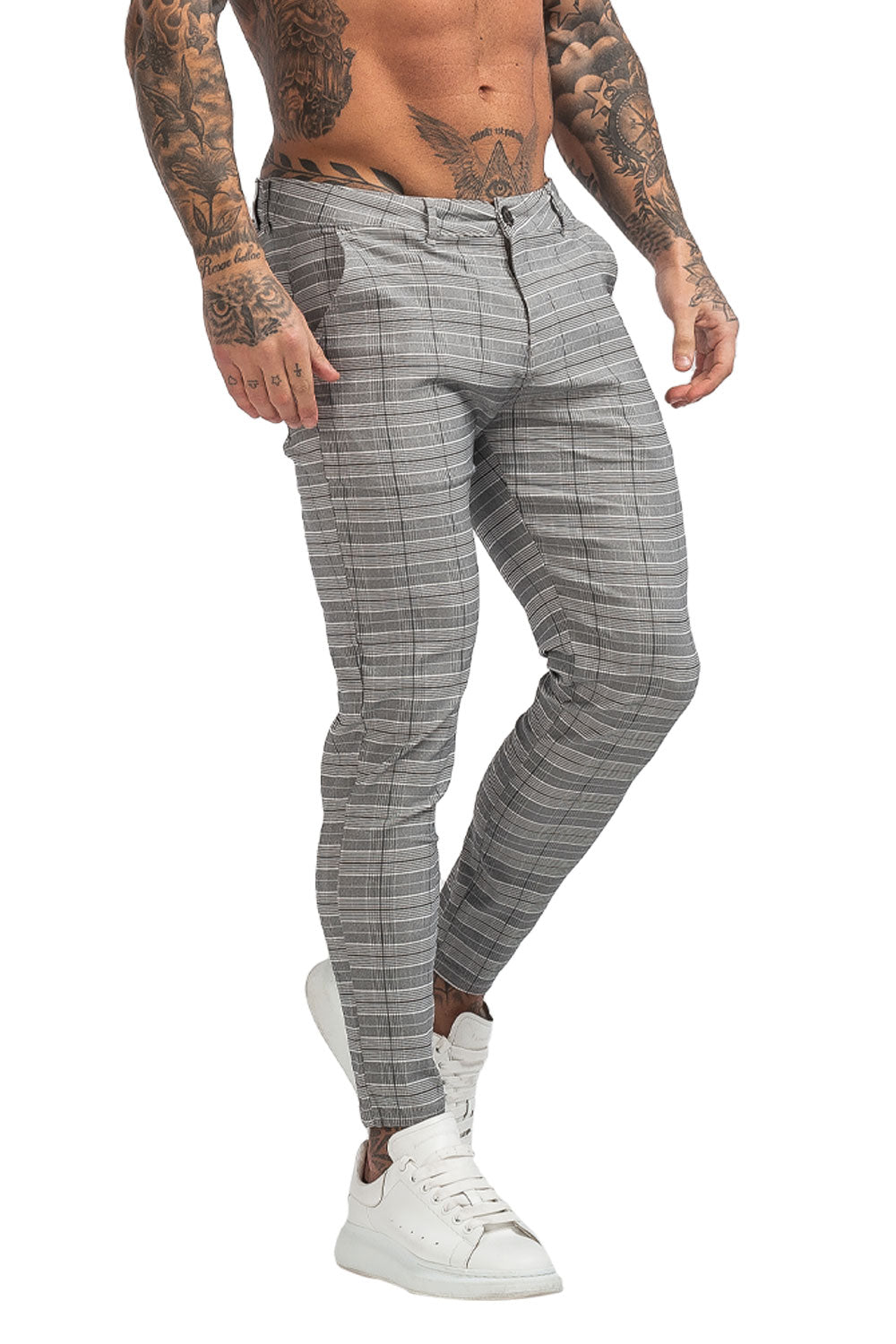 men's slim grey chinos