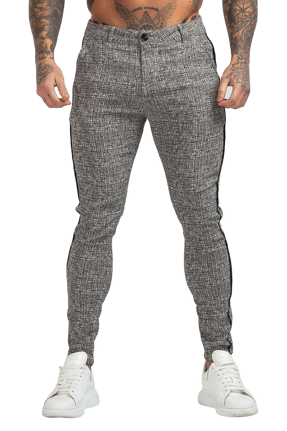 men's gray chinos