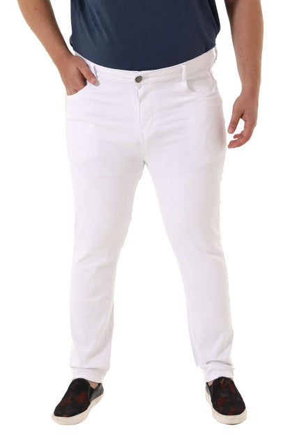 Mens White Jeans Ripped Stretch Jeans(B&T)