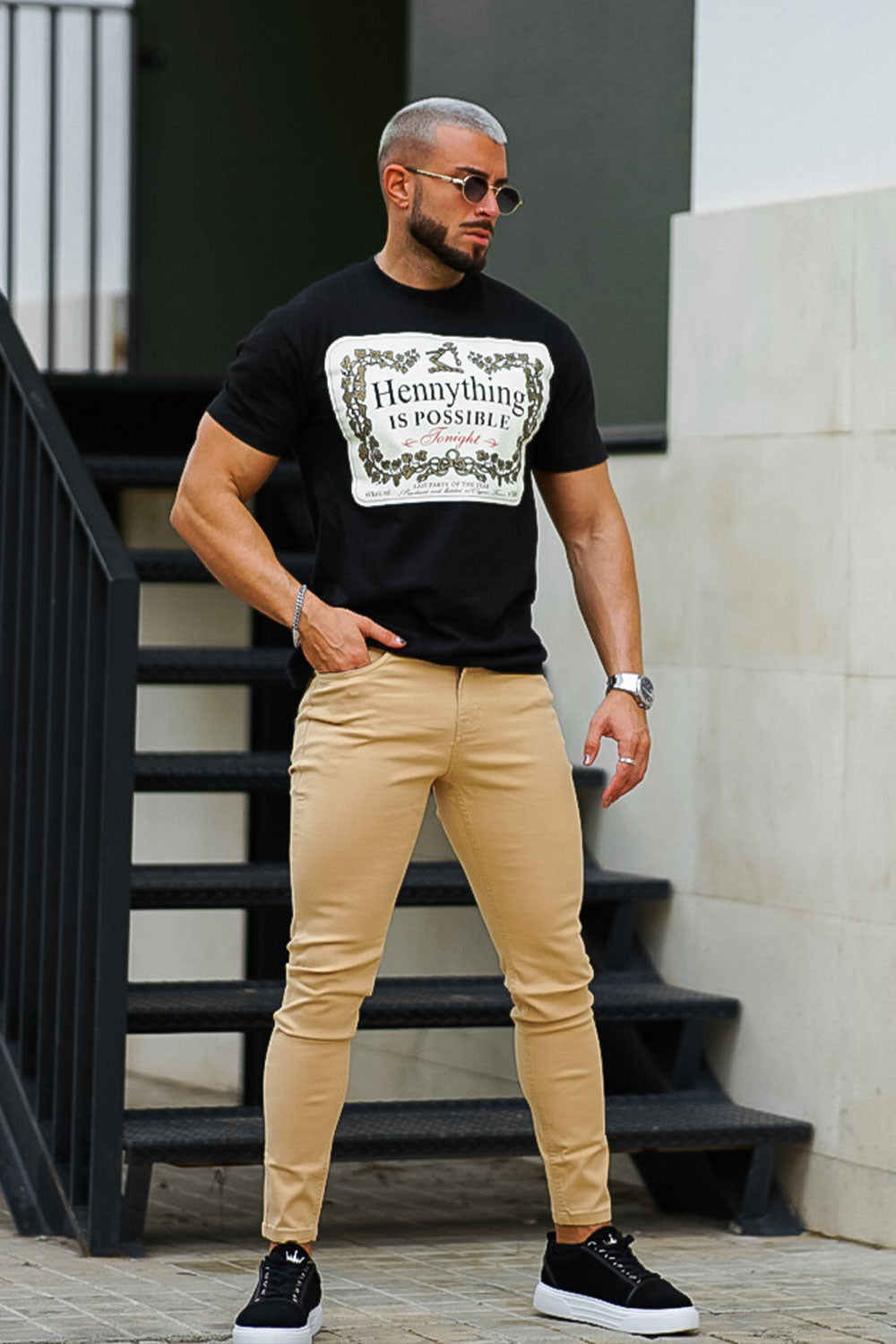 men's khaki skinny jeans