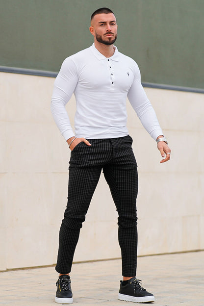 men's black chino trousers