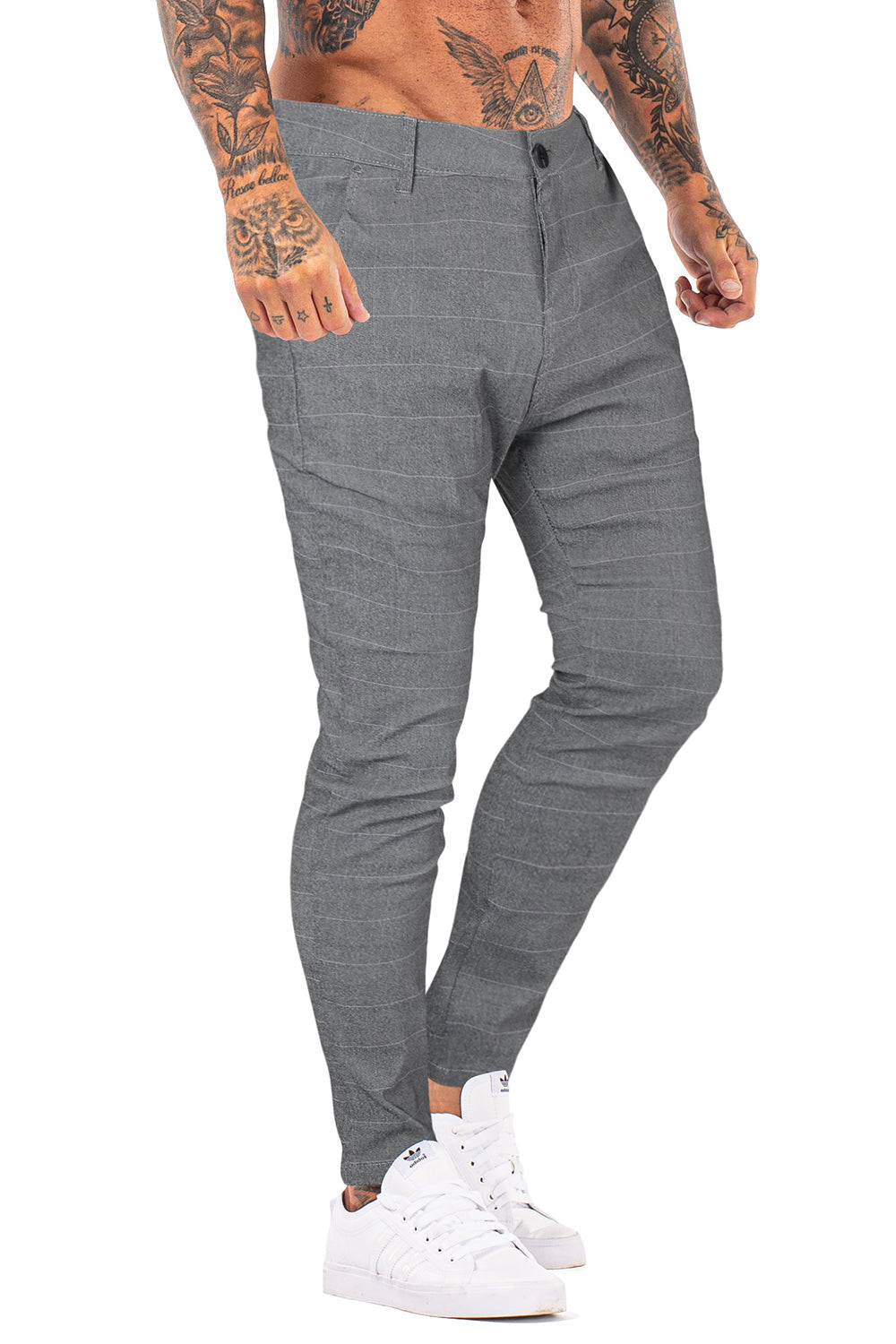 men's light grey chinos