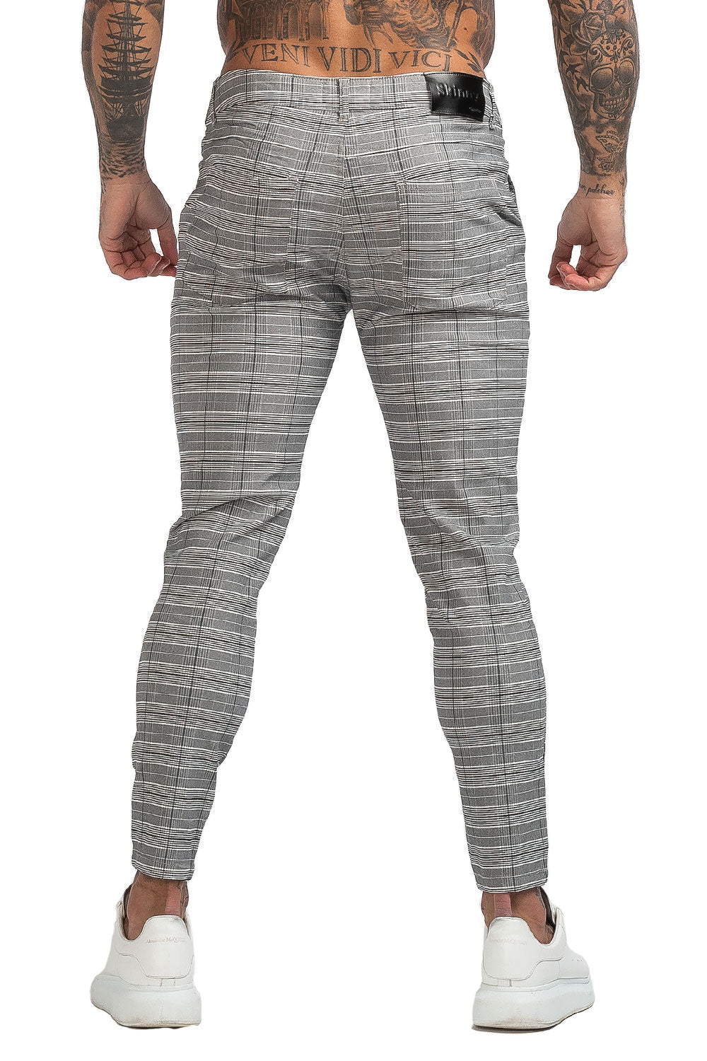 men's slim grey chinos