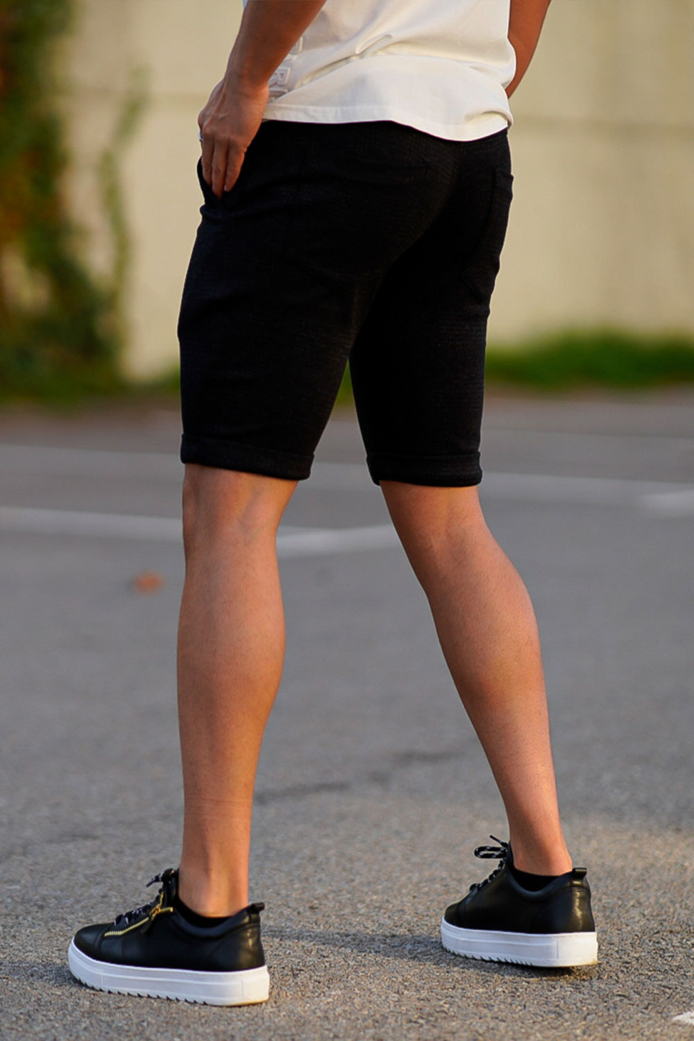 men's black shorts