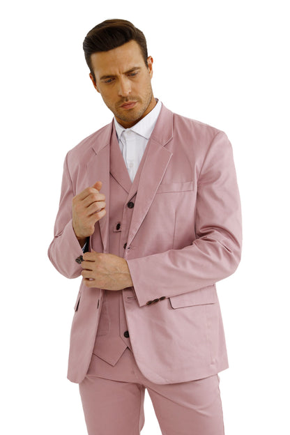 men's pink suit