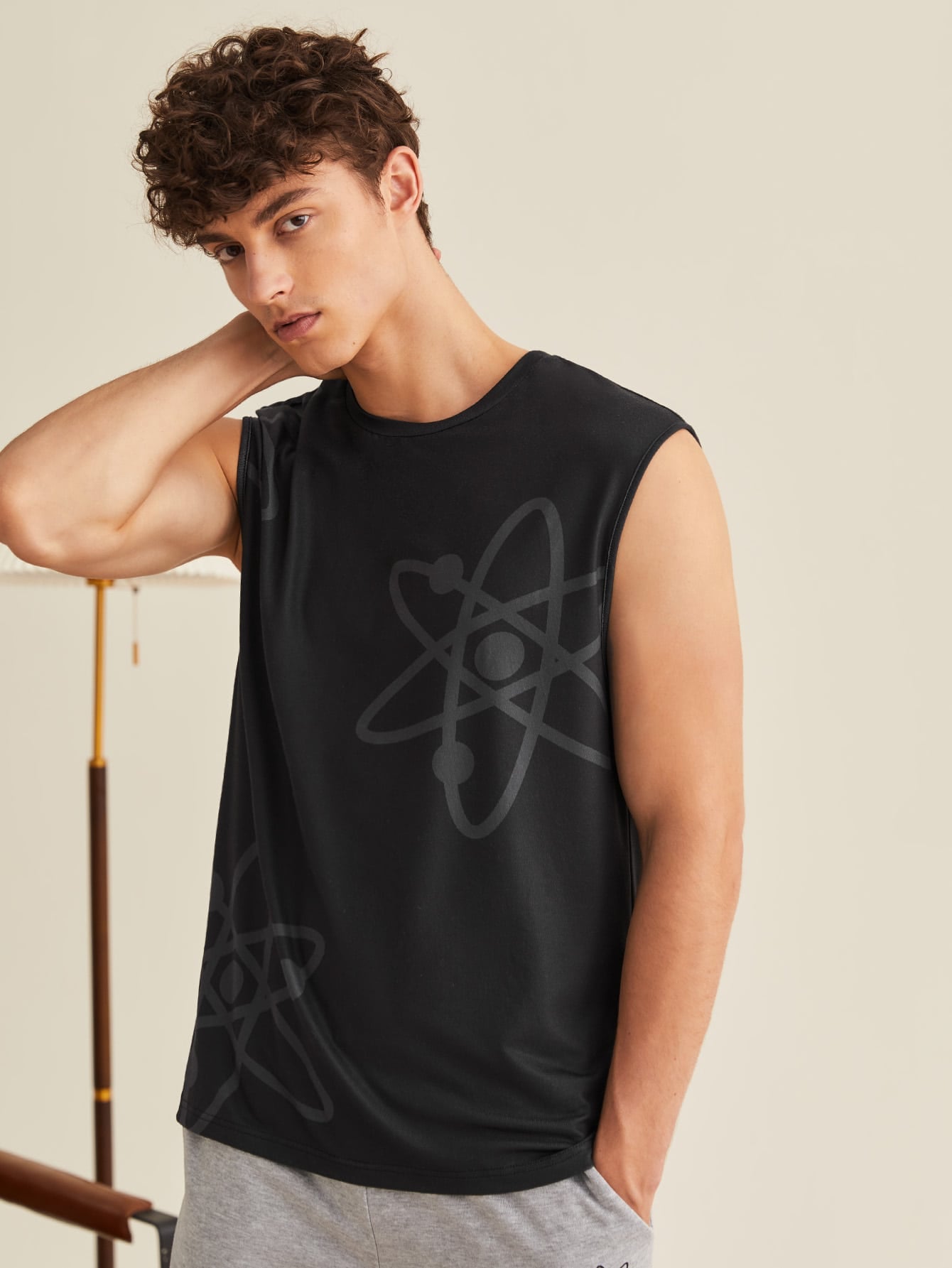 Men Letter Print Tank Top